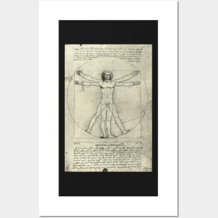 Vitruvian Man by Leonardo Da Vinci, Circa 1490 Posters and Art